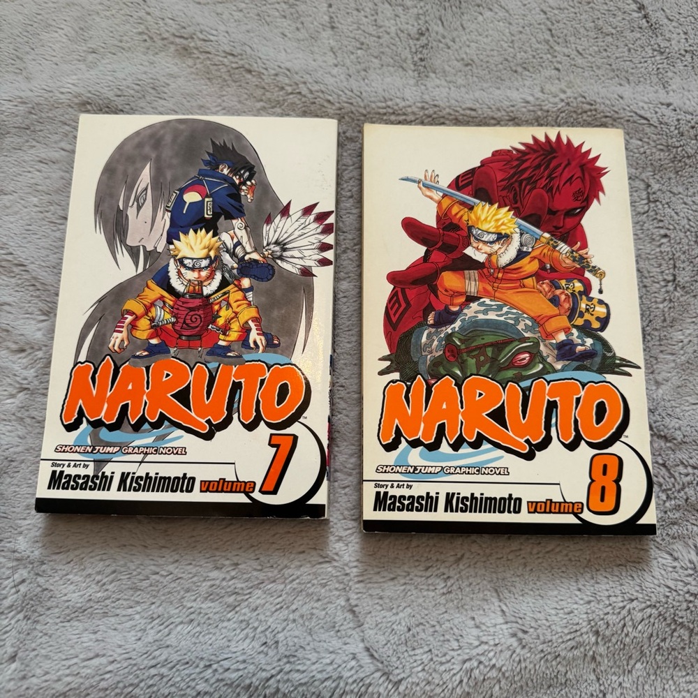 Naruto Vol 7 & 8 Shonen‎ Jump Manga Graphic Novel Masashi Kishimoto Viz Media